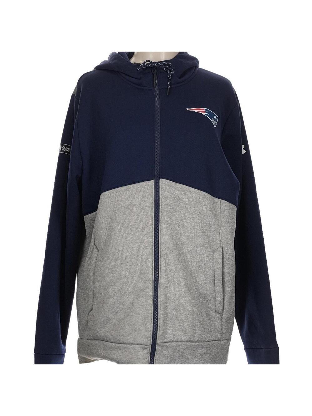 NFL Combine Authentic New England Patriots Zip-Up Hoodie Large